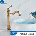 Grifo de Lavabo Vintage de Latón – Monomando para Baño, Agua Fría y Caliente
