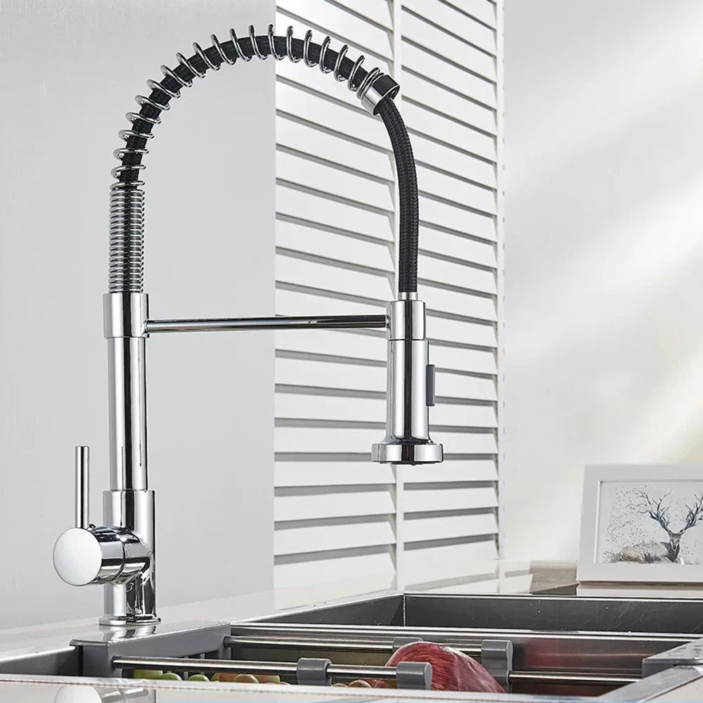 Grifo de Cocina con Muelle Flexible de Latón | Monomando