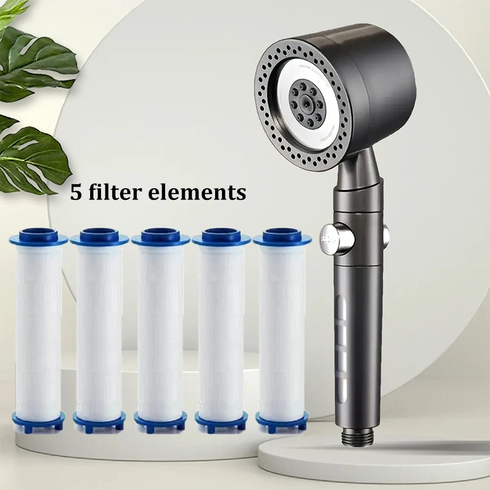 Alcachofa de Ducha de Alta Presión con Filtro de Ahorro de Agua – Cabezal de Mano Universal