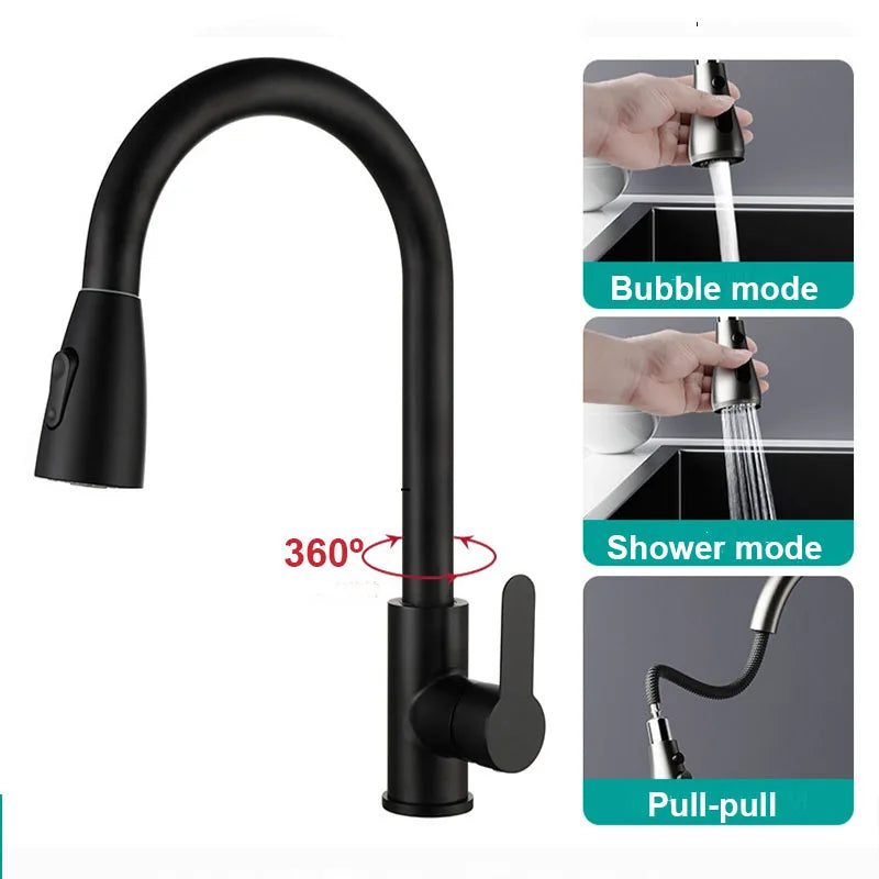 Grifo de Cocina Extraíble de Acero Inoxidable | Monomando