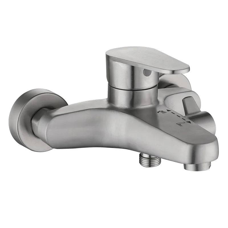 Grifo de Ducha de Acero Inoxidable 304 con Mezclador de Agua Fría y Caliente