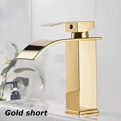 Grifo Cascada para Lavabo de Acero Inoxidable – Monomando Agua Fría y Caliente