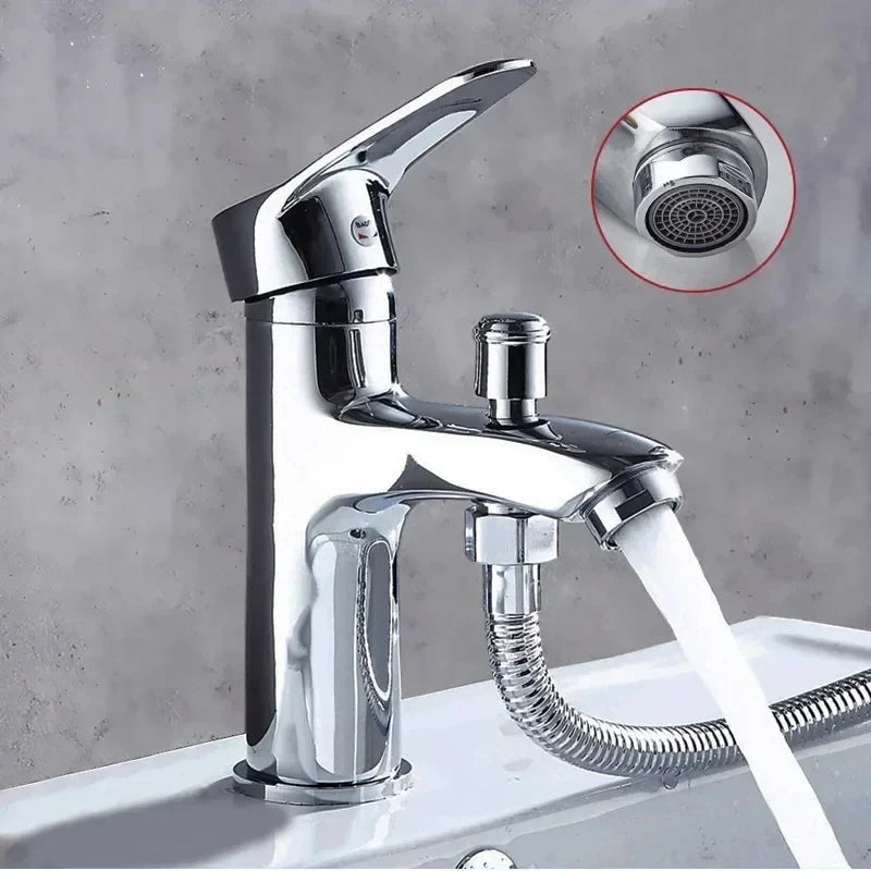 Grifo Monomando para Lavabo de Latón – Agua Fría y Caliente – Instalación de Un Orificio
