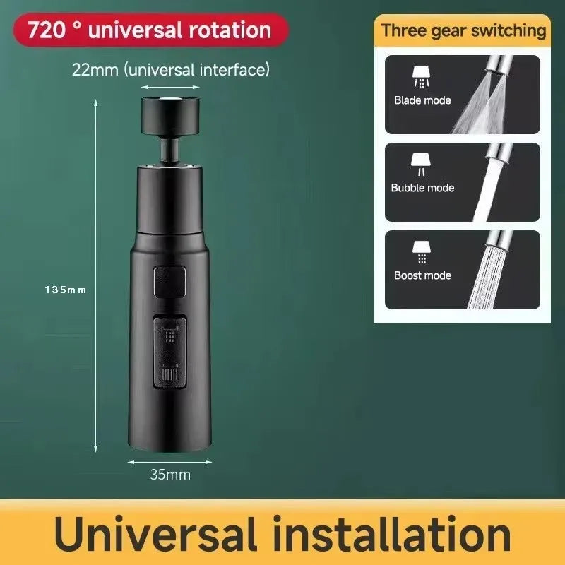 Extensor de Grifo Giratorio de 3 Modos para Ahorrar Agua