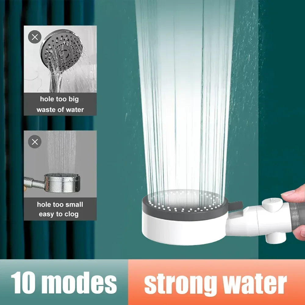 Alcachofa de Ducha de Alta Presión con Filtro | 10 Modos de Agua y Ahorro de Agua