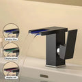 Grifo de Lavabo con Cascada LED de Acero Inoxidable – Agua Fría y Caliente