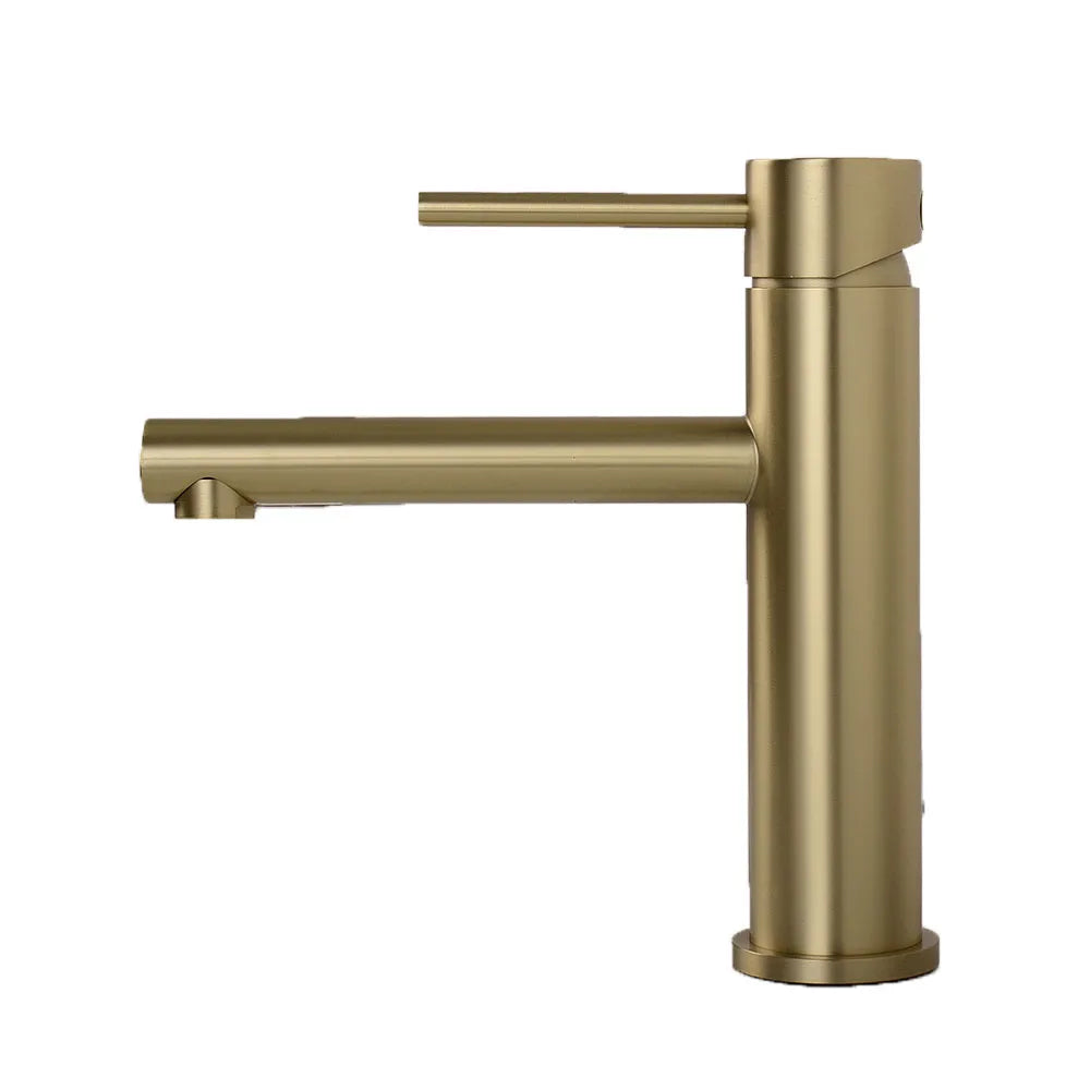 Grifo de Lavabo en Oro Rosa de Acero Inoxidable – Monomando para Baño, Agua Fría y Caliente