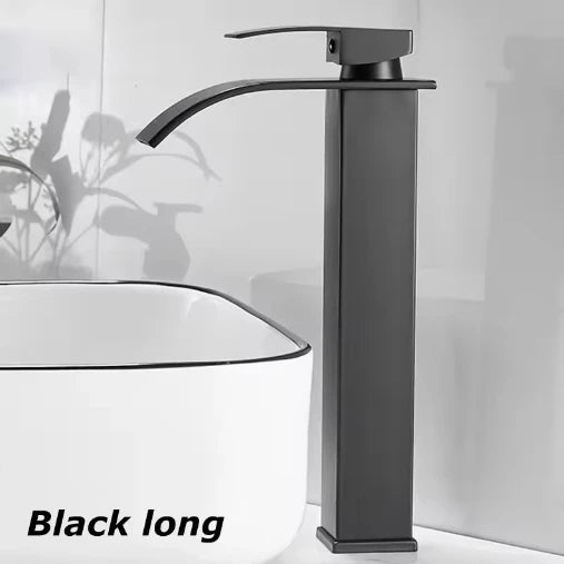 Grifo Cascada para Lavabo de Acero Inoxidable – Monomando Agua Fría y Caliente