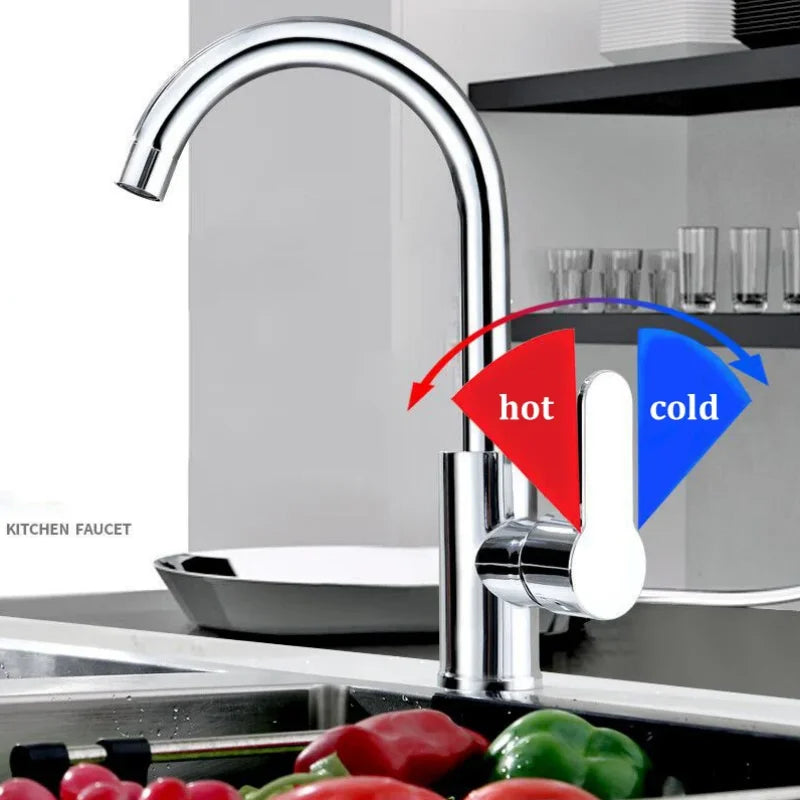 Grifo de Cocina Giratorio 360° de Acero Inoxidable | Monomando