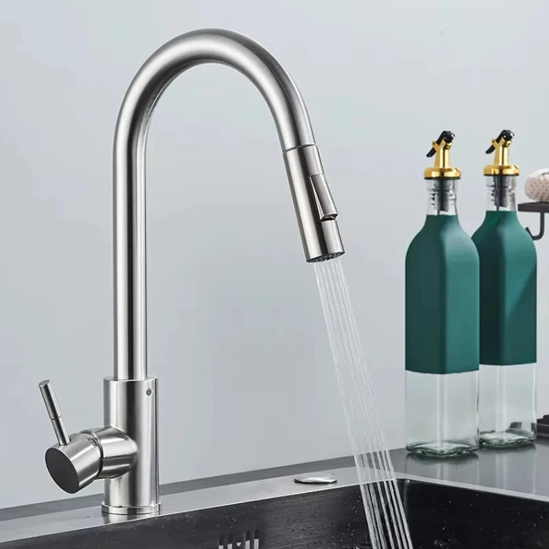 Grifo de Cocina Extraíble de Acero Inoxidable | Monomando