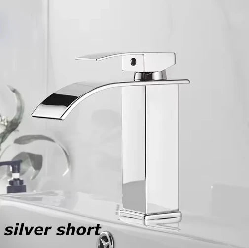 Grifo Cascada para Lavabo de Acero Inoxidable – Monomando Agua Fría y Caliente