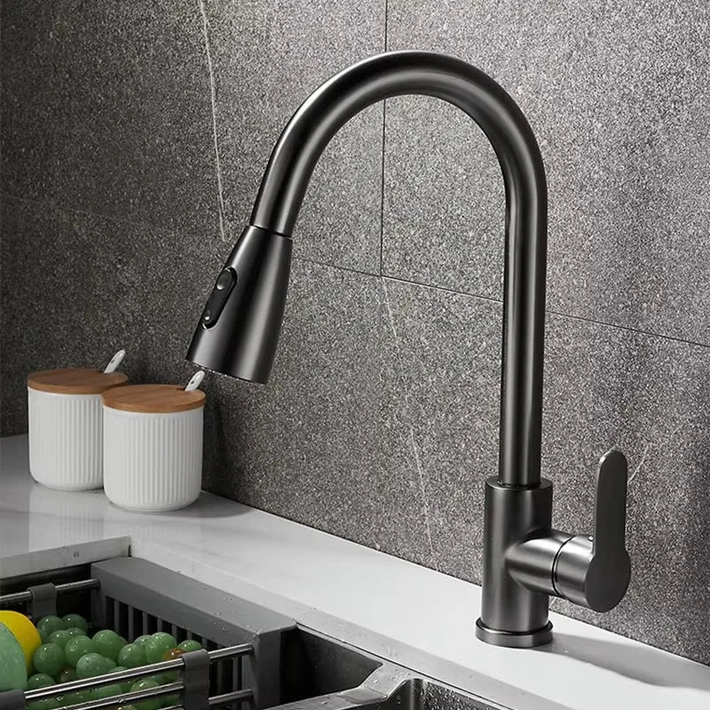 Grifo de Cocina Extraíble de Acero Inoxidable | Monomando